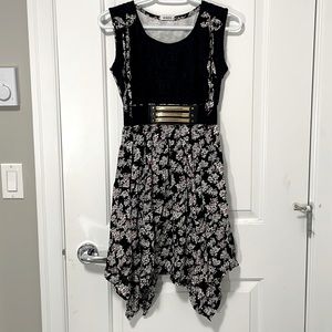 Black flower/floral dress